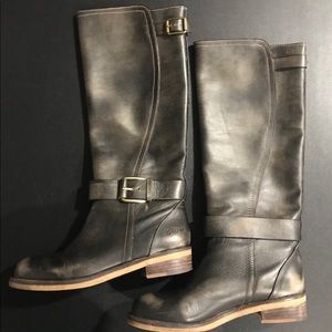 Black distressed Lucky tall boots